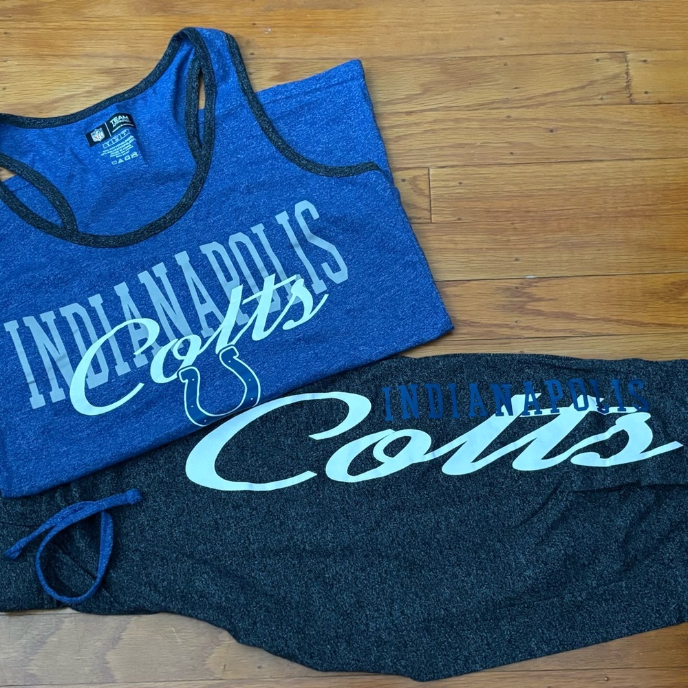 Indianapolis Colts Women's Blue and Gray Pajama Set